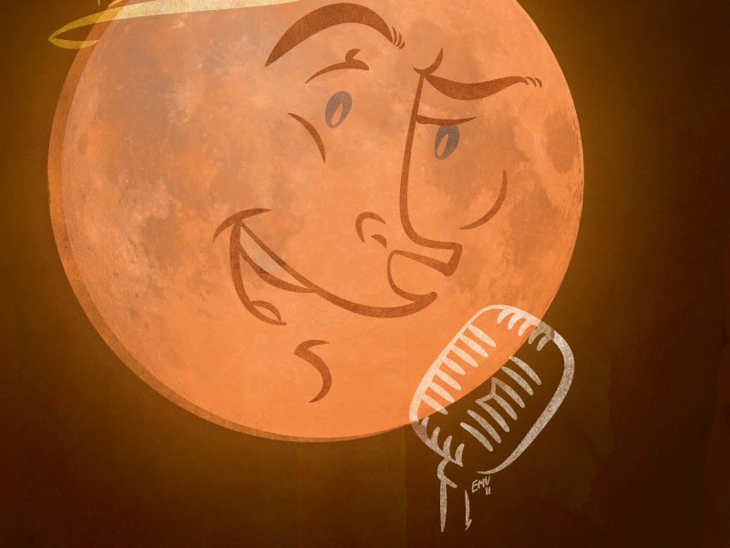 Singing Moon Calendar Illustration